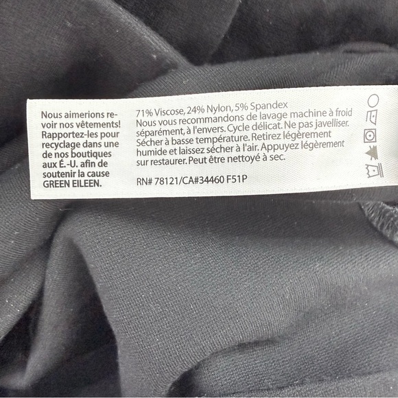 Eileen Fisher - women’s Milano Viscose knit Boat neck black jersey mini dress M - Picture 4 of 6